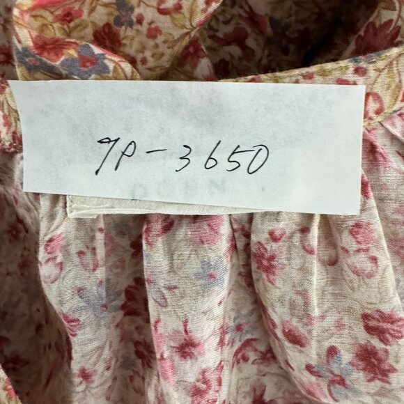 Doen Jane Blouse Top Medium Pink Valley Floral Cotton Blend Boho TP-3650 - Picture 5 of 8